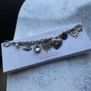 Layered Heart Charm Bracelet